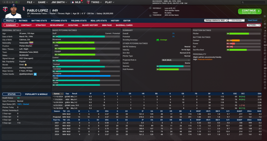 Player Profile - OOTP Wiki